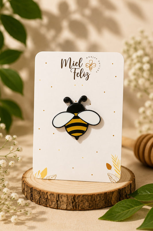 pin de abeja Miel feliz