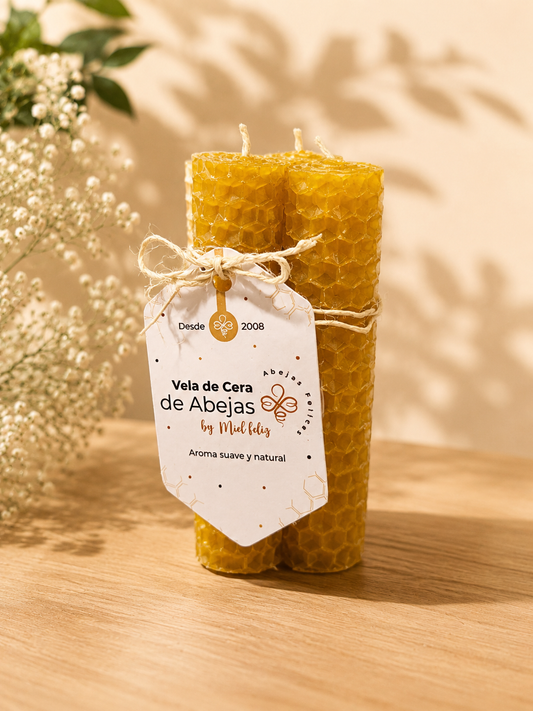 Velas de cera de abejas pequeñas x3unid